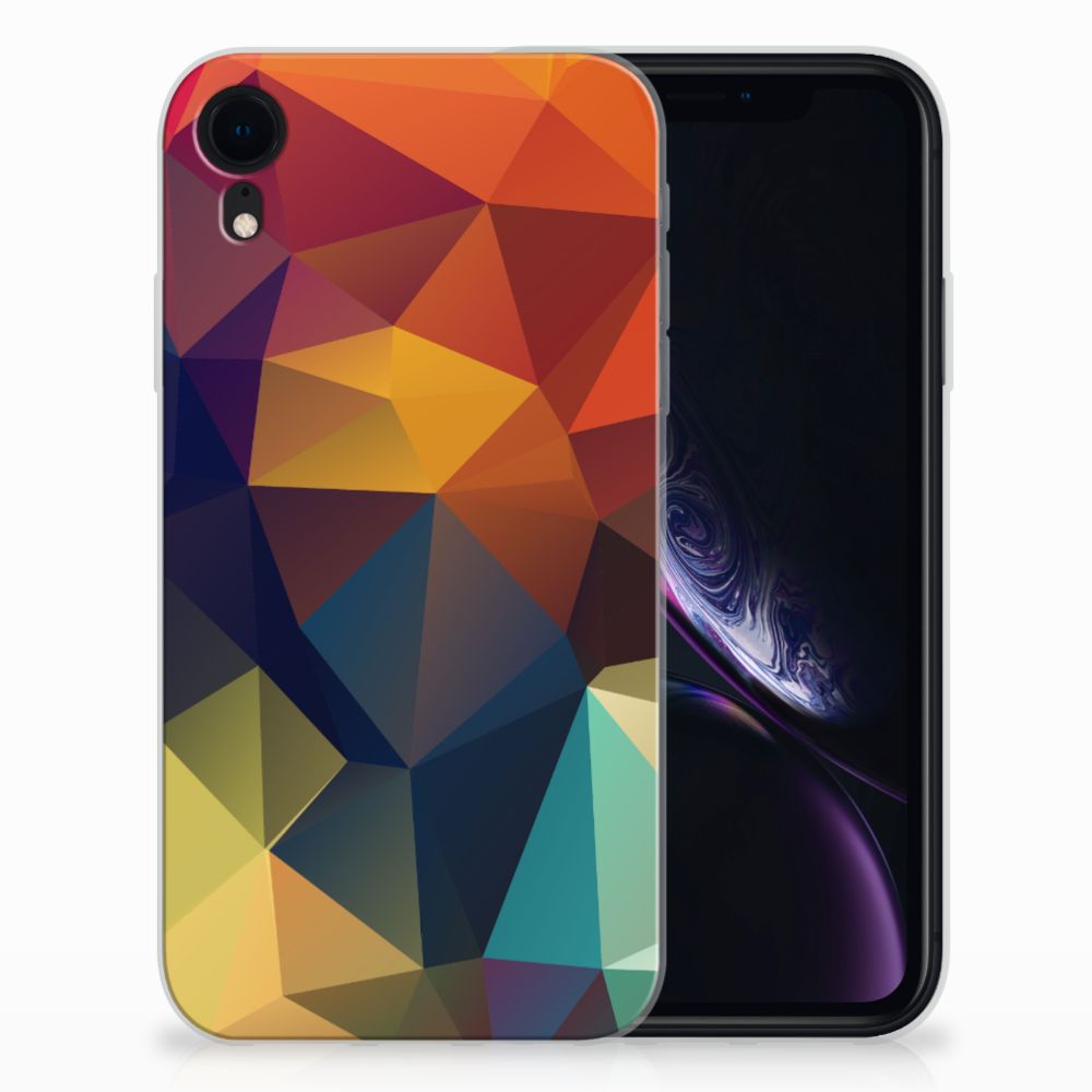Apple iPhone Xr TPU Hoesje Design Polygon Color