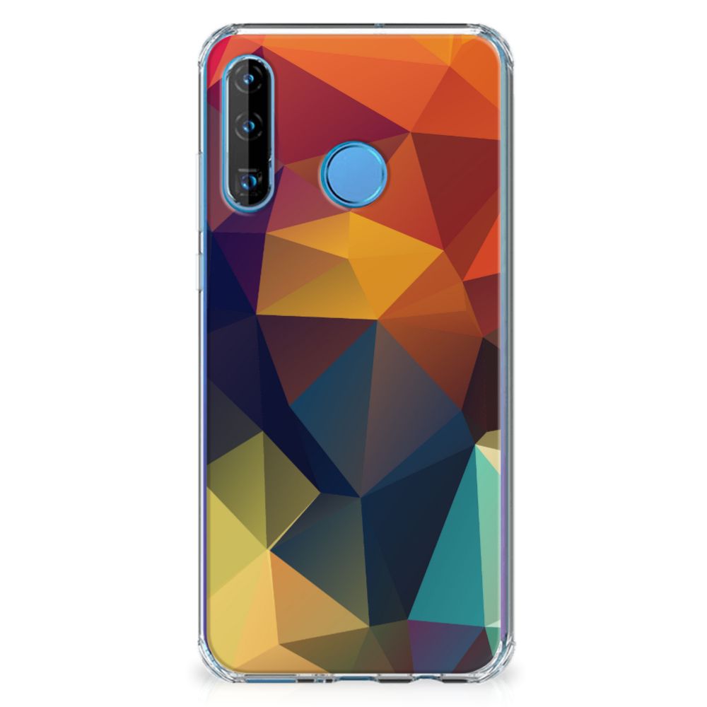 Huawei P30 Lite Shockproof Case Polygon Color
