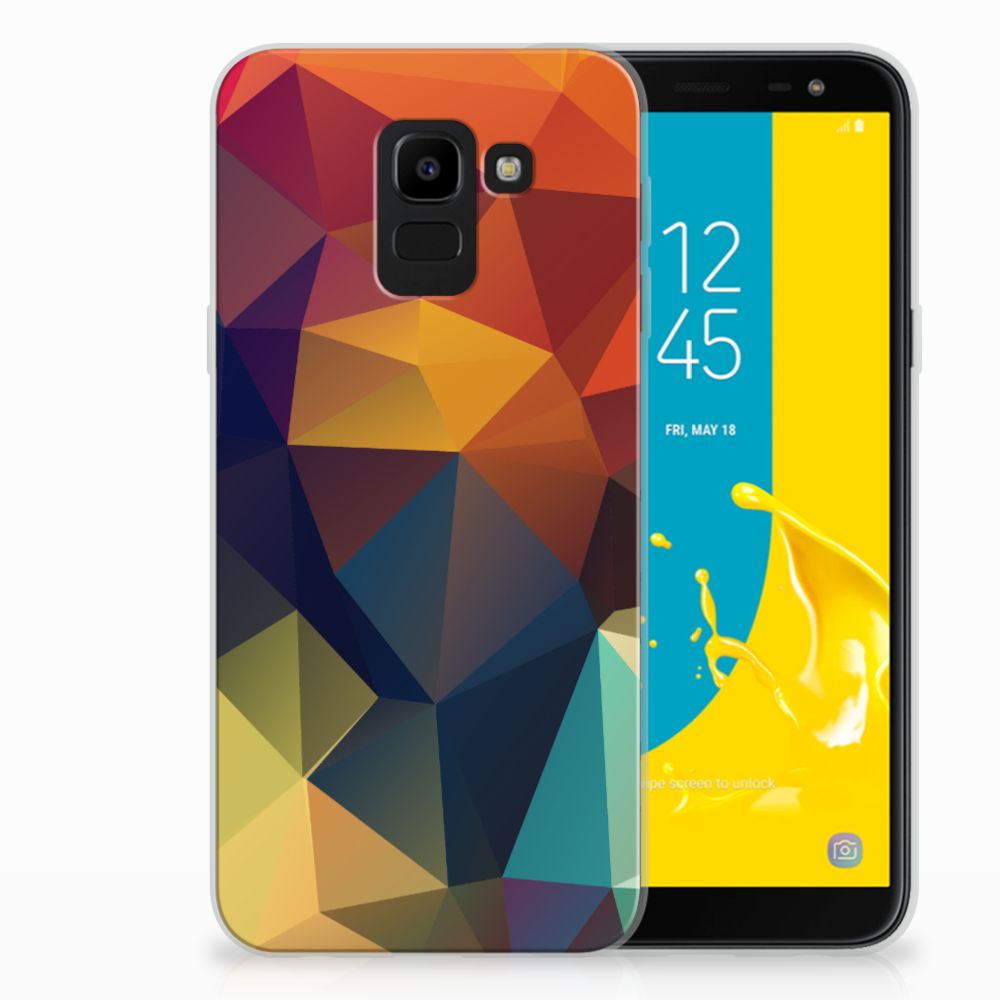 Samsung Galaxy J6 2018 TPU Hoesje Polygon Color