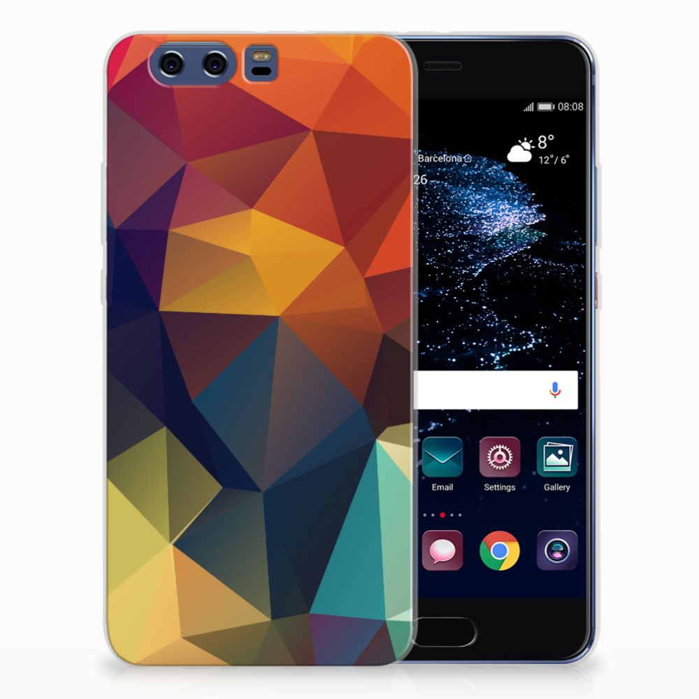 Huawei P10 Plus TPU Hoesje Design Polygon Color