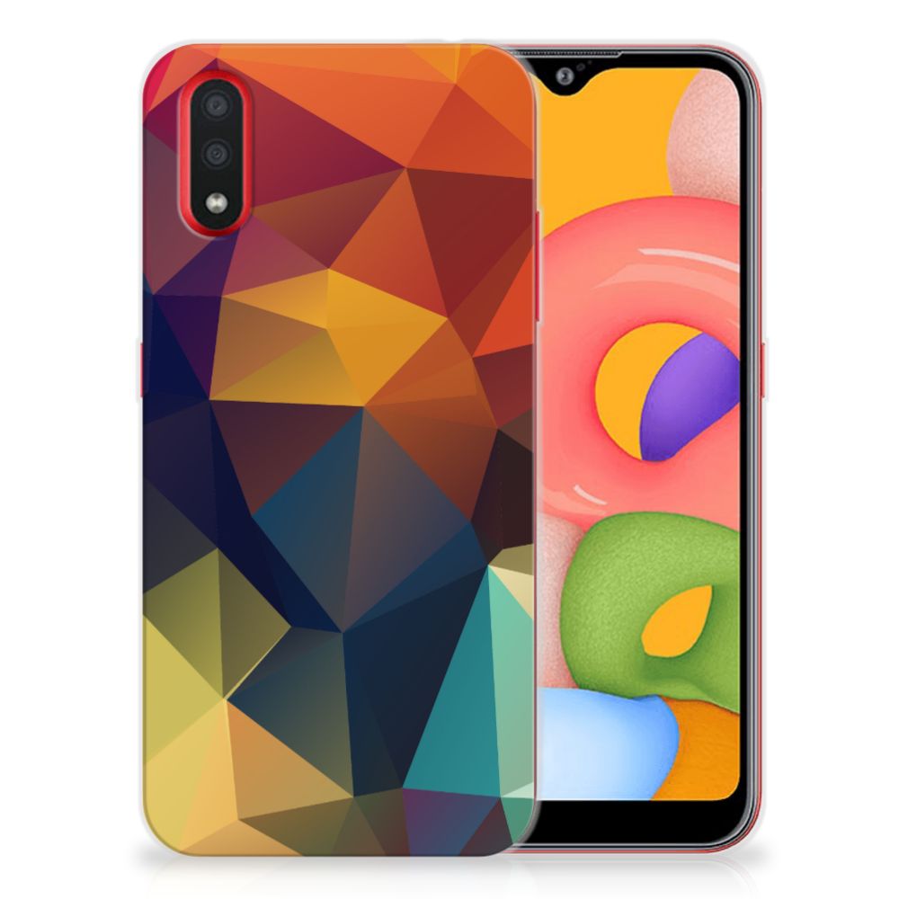 Samsung Galaxy A01 TPU Hoesje Polygon Color