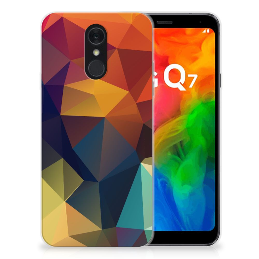LG Q7 TPU Hoesje Polygon Color