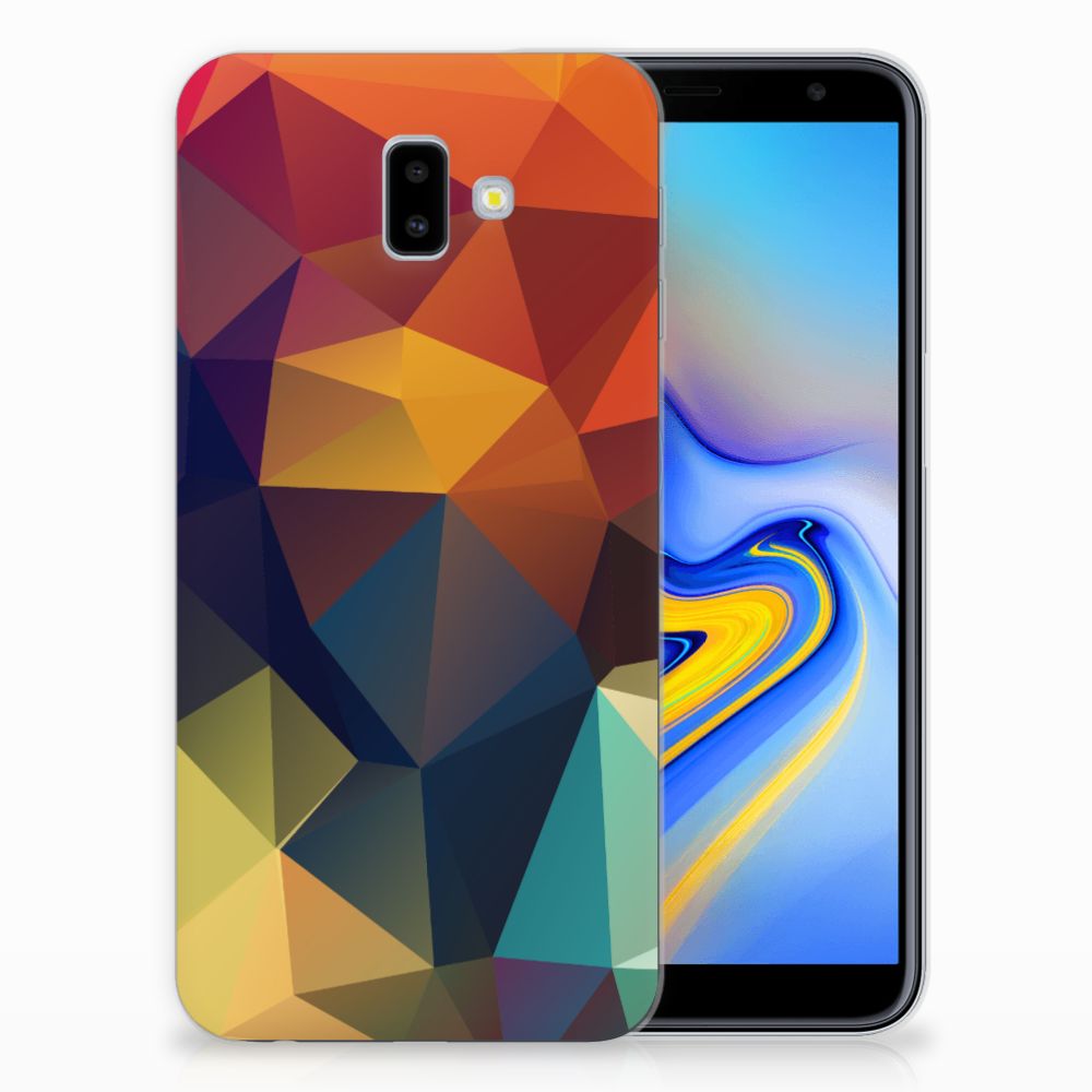 Samsung Galaxy J6 Plus (2018) TPU Hoesje Design Polygon Color