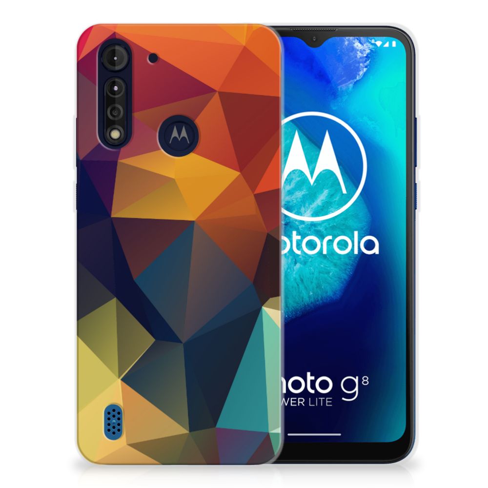 Motorola Moto G8 Power Lite TPU Hoesje Polygon Color