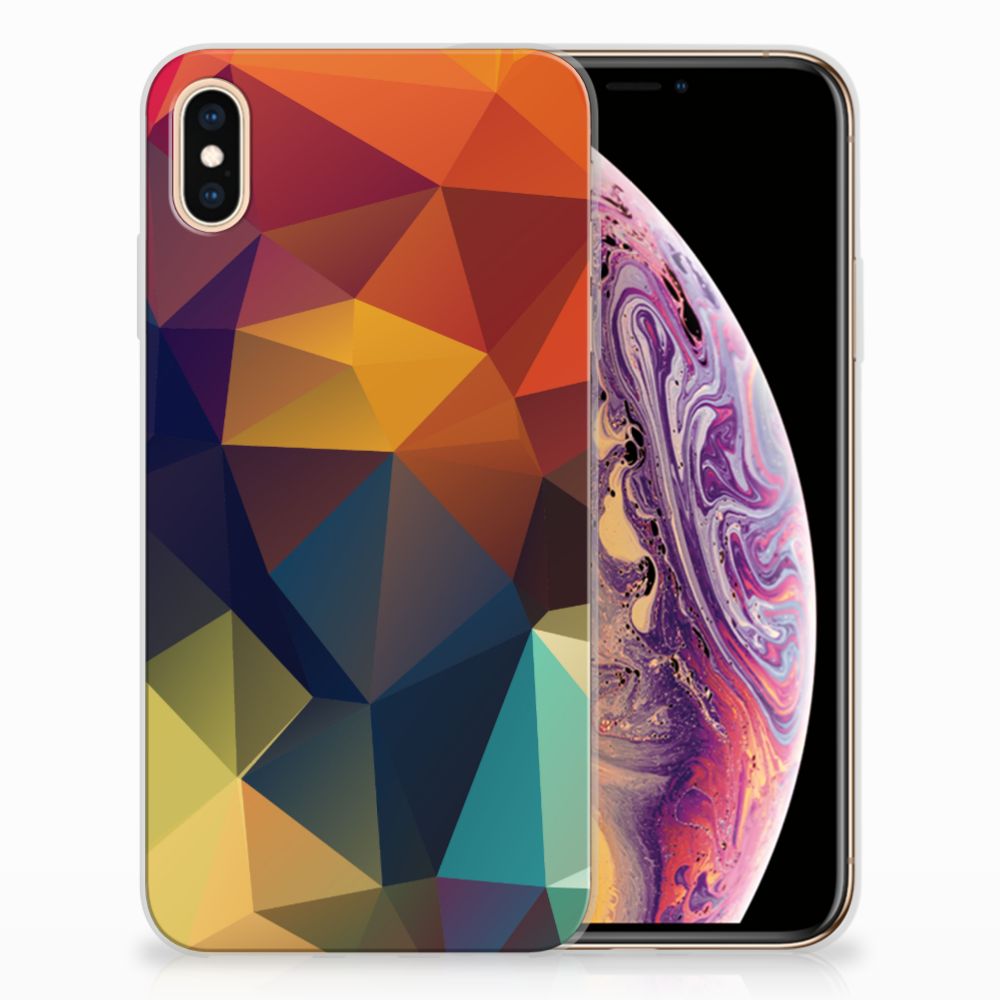 Apple iPhone Xs Max TPU Hoesje Polygon Color