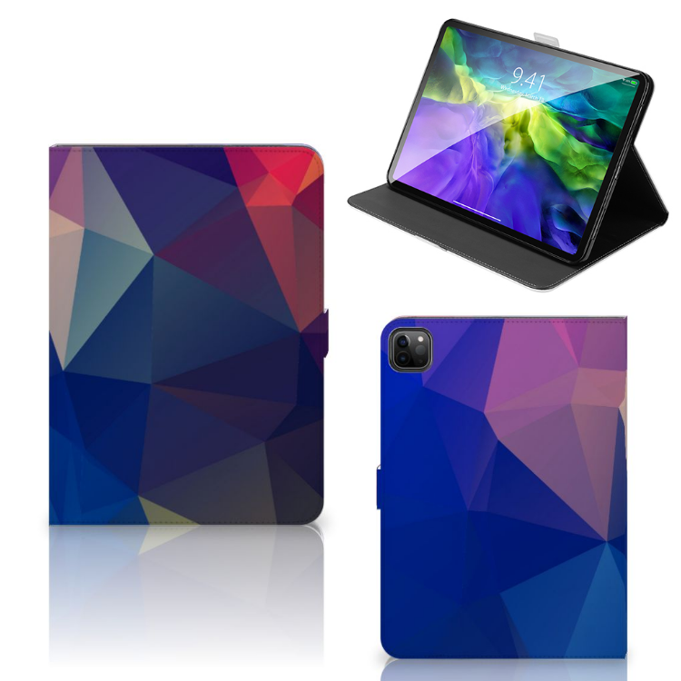 iPad Pro 2020 Tablet Beschermhoes Polygon Dark