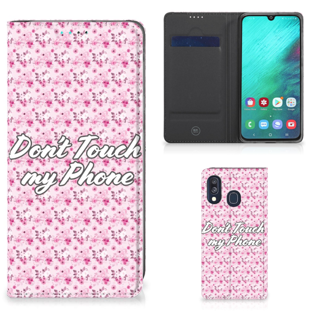 Samsung Galaxy A40 Design Case Flowers Pink DTMP