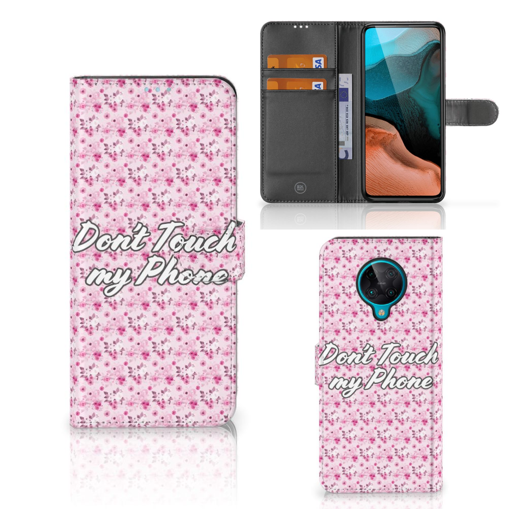 Xiaomi Poco F2 Pro Portemonnee Hoesje Flowers Pink DTMP