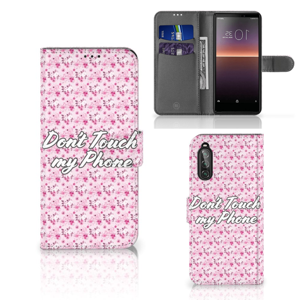 Sony Xperia 10 II Portemonnee Hoesje Flowers Pink DTMP