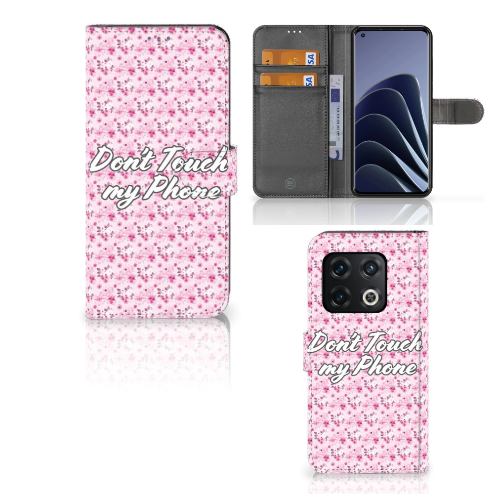 OnePlus 10 Pro Portemonnee Hoesje Flowers Pink DTMP