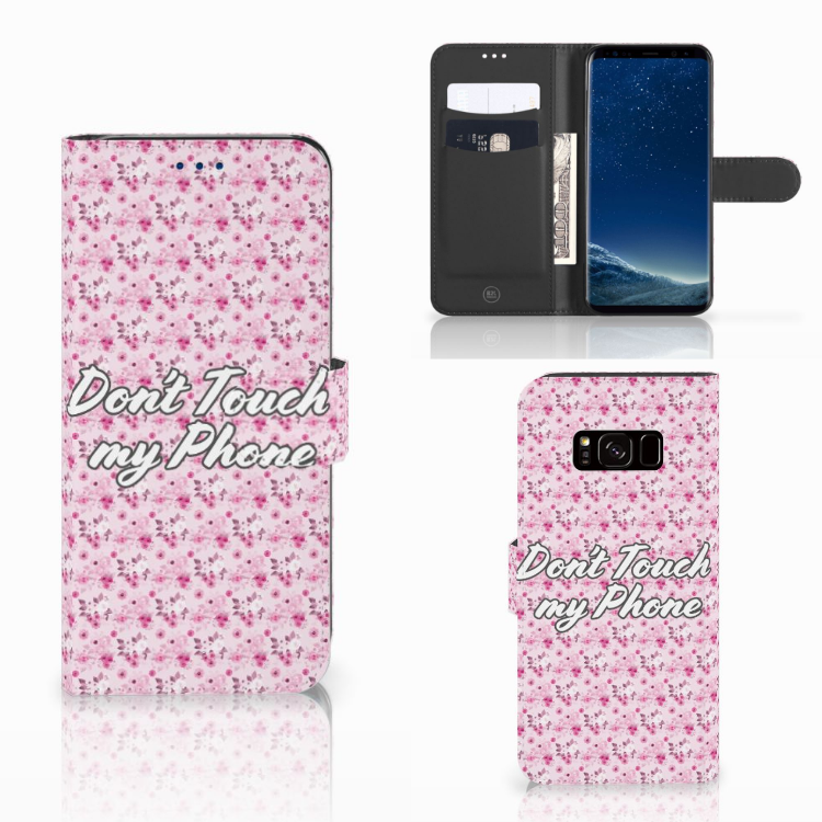 Samsung Galaxy S8 Uniek Boekhoesje Flowers Pink DTMP