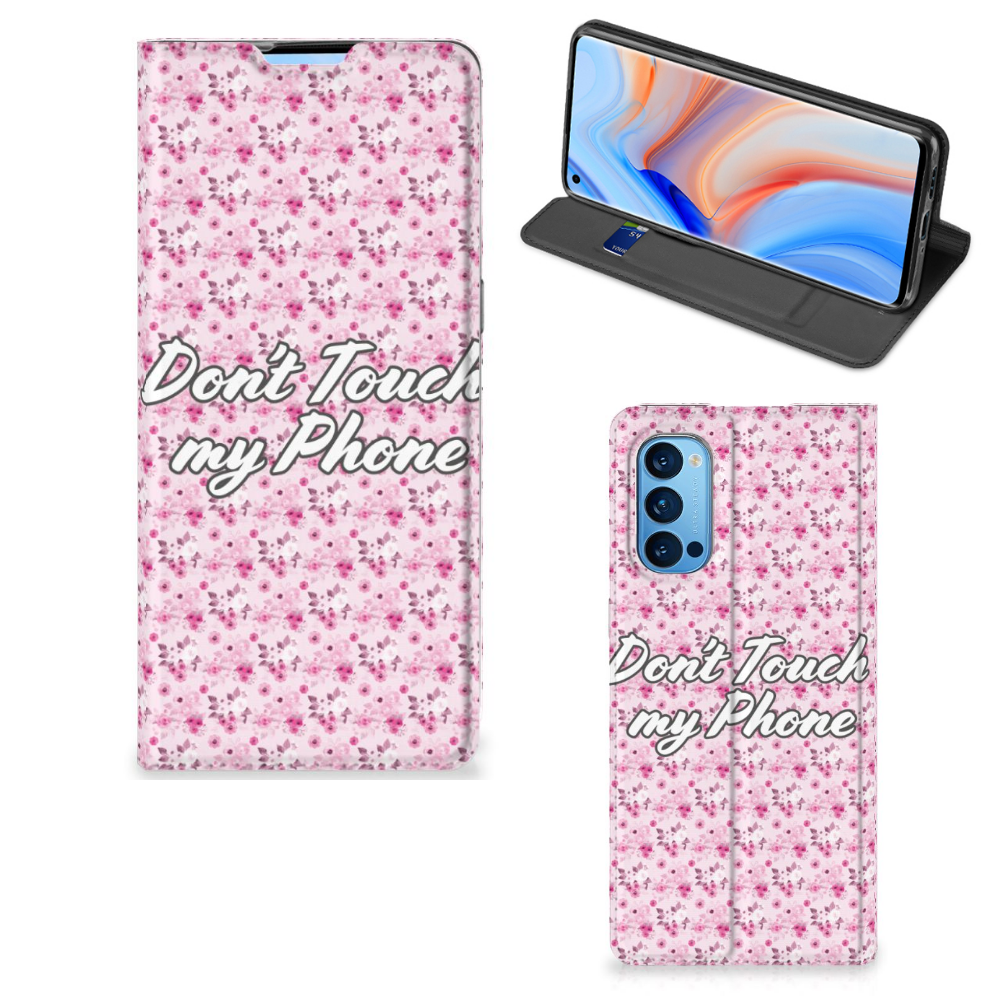 OPPO Reno4 Pro 5G Design Case Flowers Pink DTMP