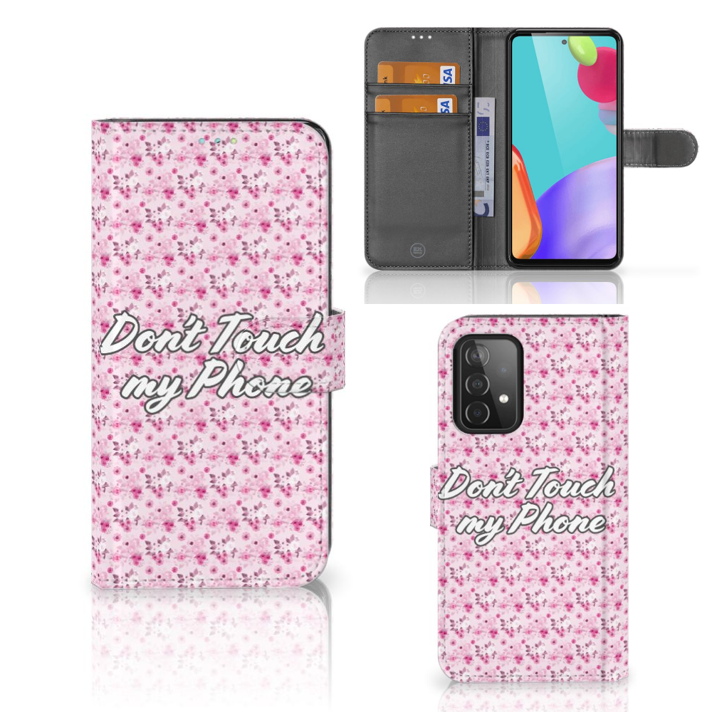 Samsung Galaxy A52 Portemonnee Hoesje Flowers Pink DTMP