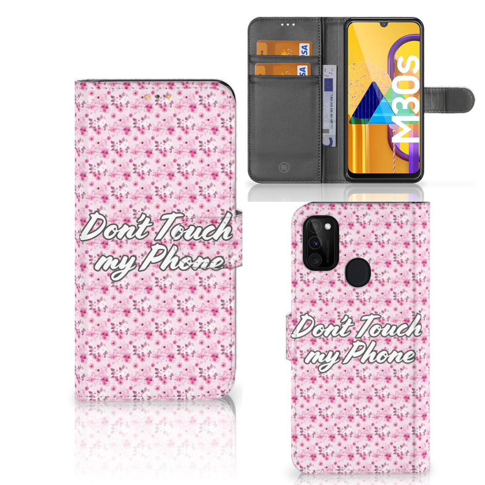 Samsung Galaxy M21 | M30s Portemonnee Hoesje Flowers Pink DTMP