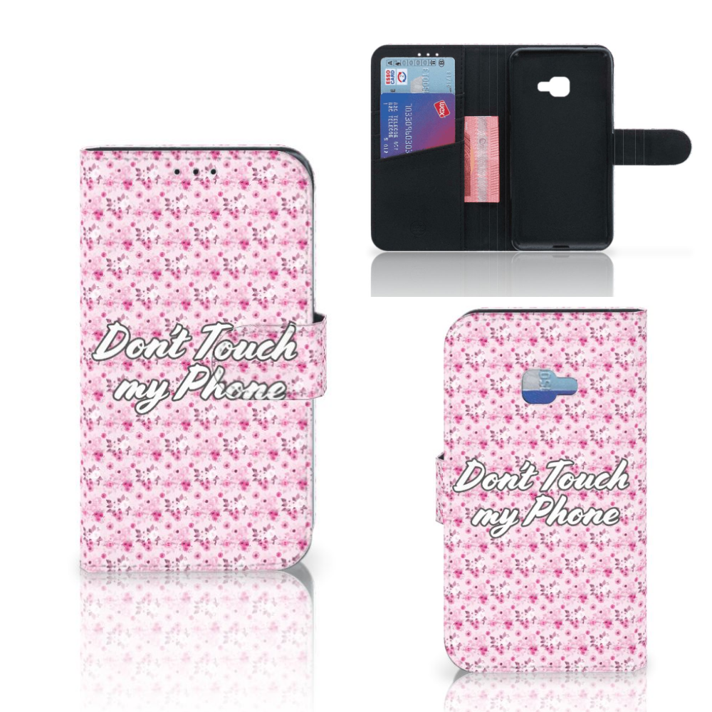 Samsung Galaxy Xcover 4 Uniek Boekhoesje Flowers Pink DTMP