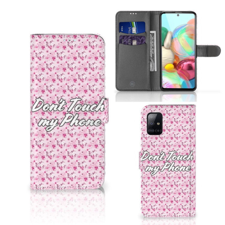 Samsung Galaxy A71 Portemonnee Hoesje Flowers Pink DTMP