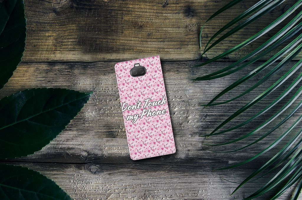Sony Xperia 10 Design Case Flowers Pink DTMP