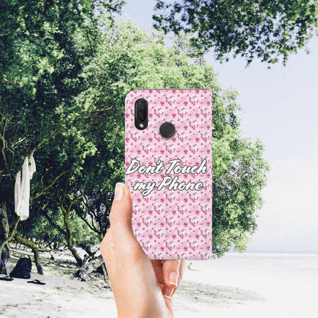 Huawei P Smart Plus Design Case Flowers Pink DTMP