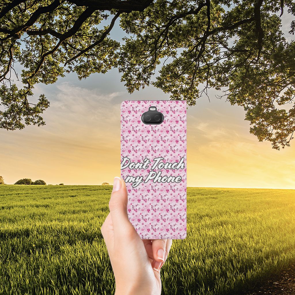 Sony Xperia 10 Plus Design Case Flowers Pink DTMP