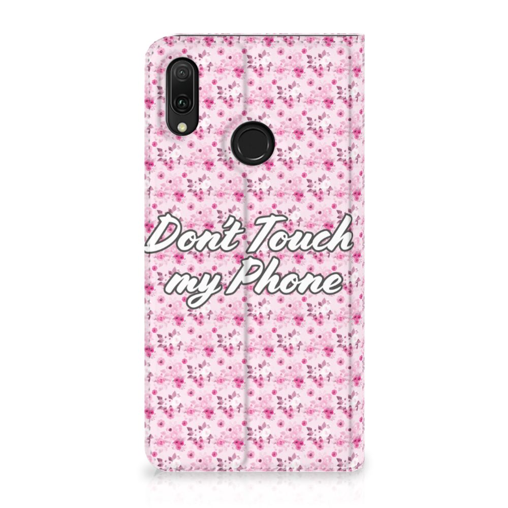 Huawei Y7 hoesje Y7 Pro (2019) Design Case Flowers Pink DTMP