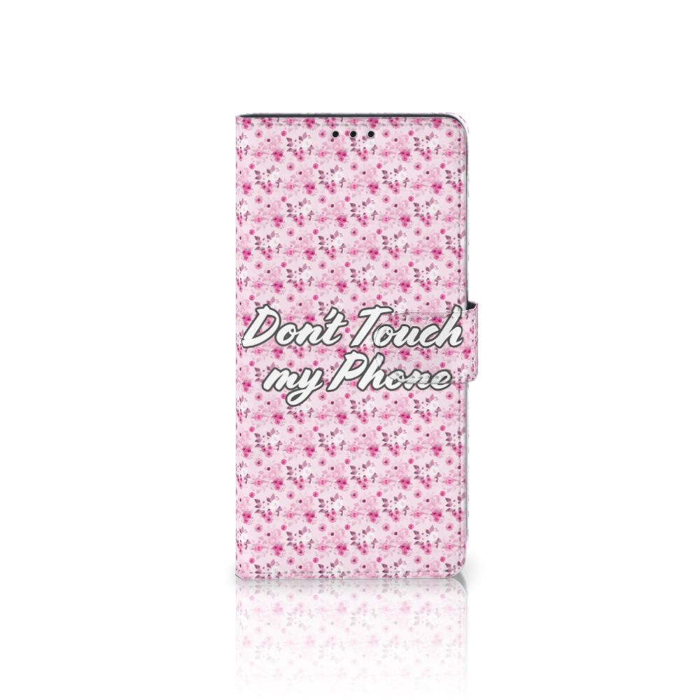 Alcatel 1S (2021) Portemonnee Hoesje Flowers Pink DTMP