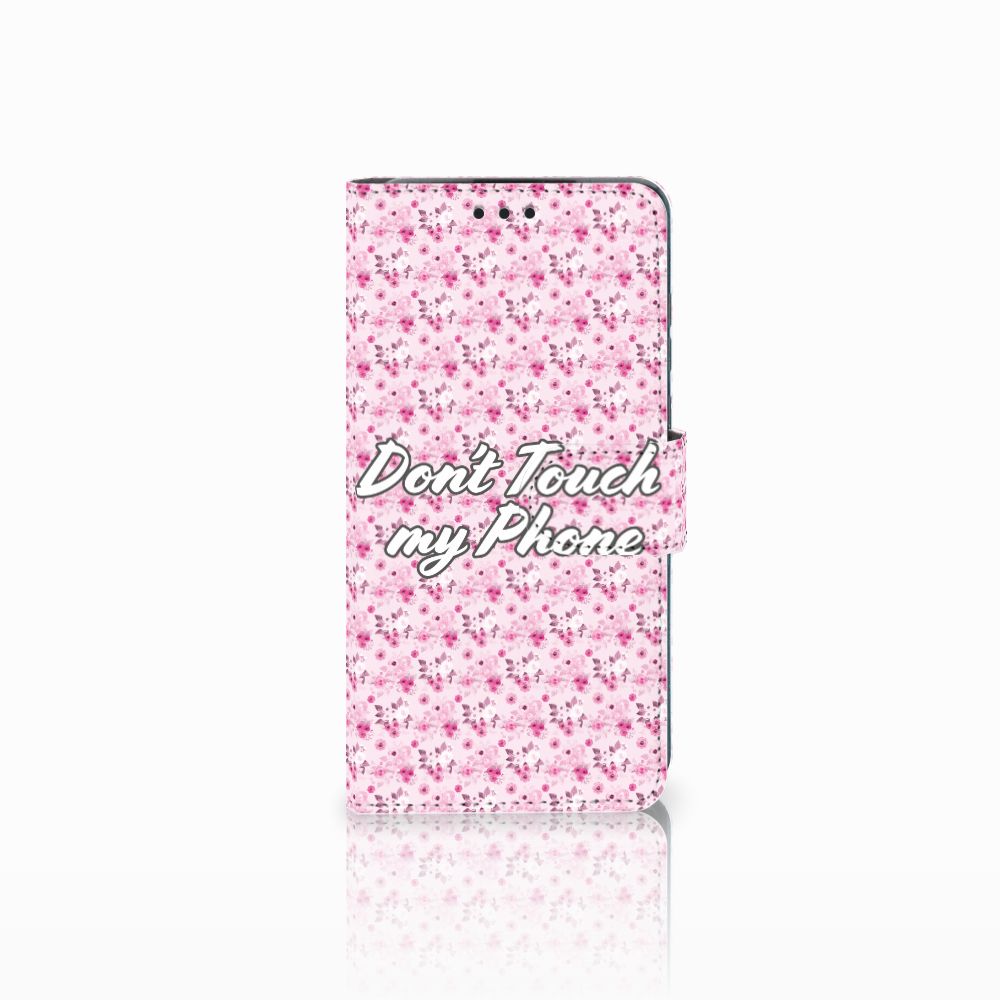 Huawei P30 Portemonnee Hoesje Flowers Pink DTMP