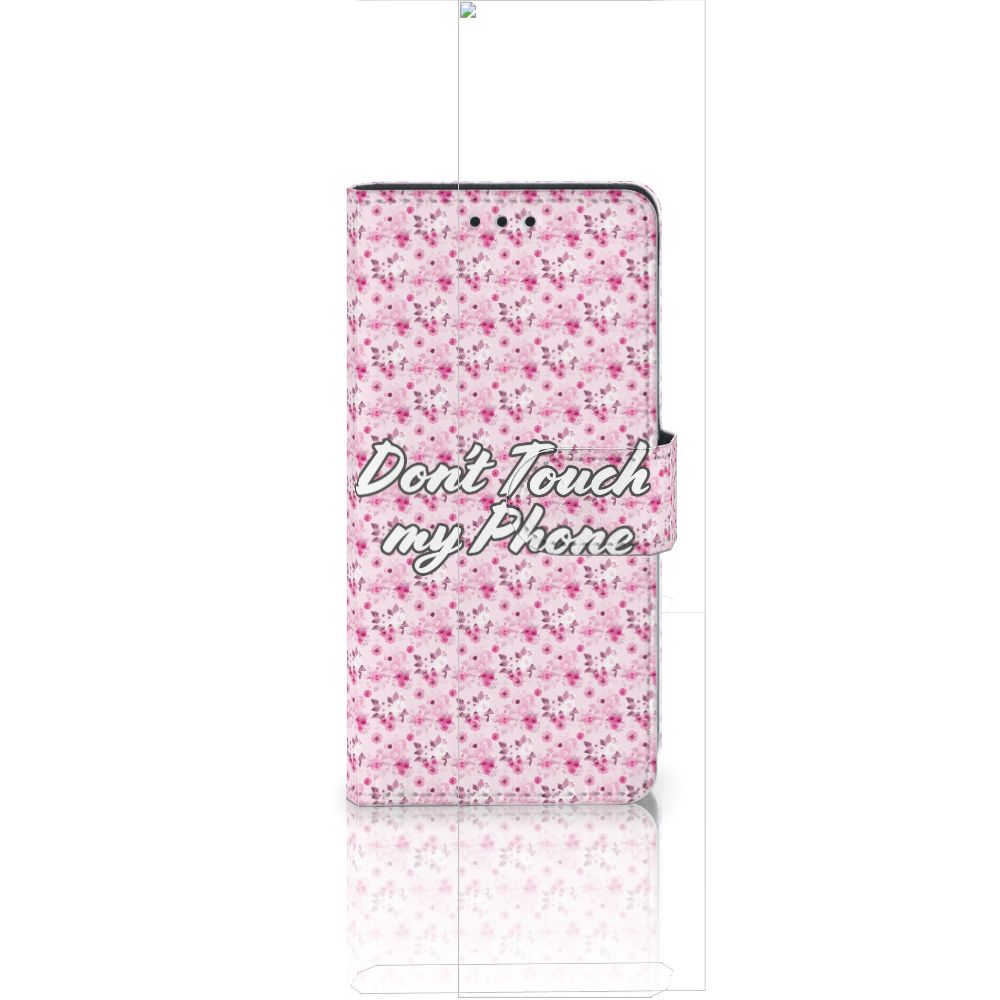 Huawei Ascend P8 Lite Portemonnee Hoesje Flowers Pink DTMP