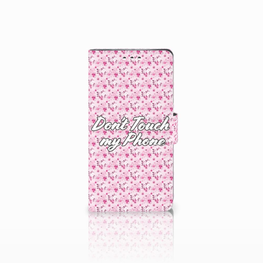 Sony Xperia XZ1 Portemonnee Hoesje Flowers Pink DTMP