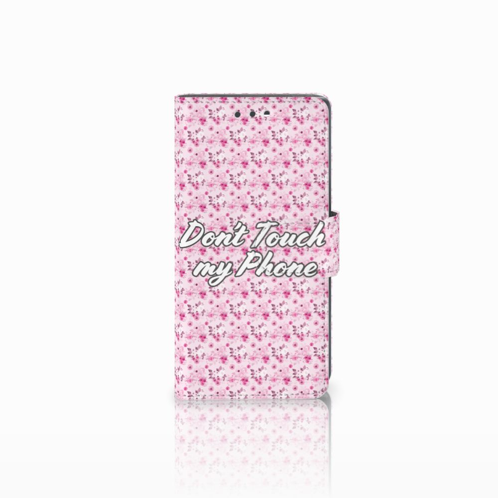 Sony Xperia X Compact Portemonnee Hoesje Flowers Pink DTMP