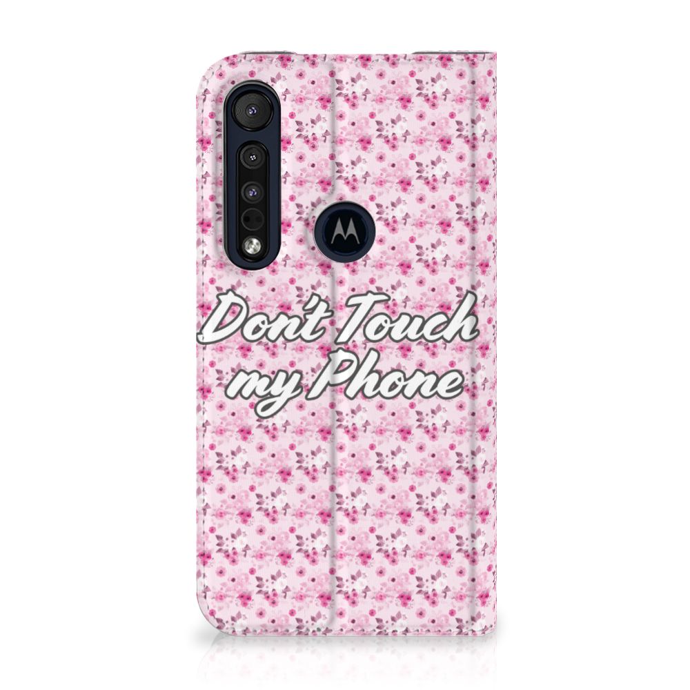 Motorola G8 Plus Design Case Flowers Pink DTMP
