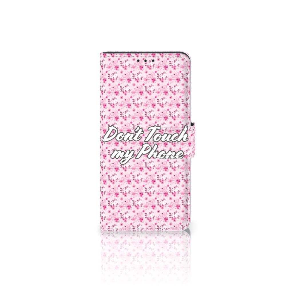 Nokia 1 Plus Portemonnee Hoesje Flowers Pink DTMP