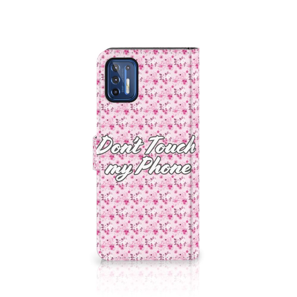 Motorola Moto G9 Plus Portemonnee Hoesje Flowers Pink DTMP