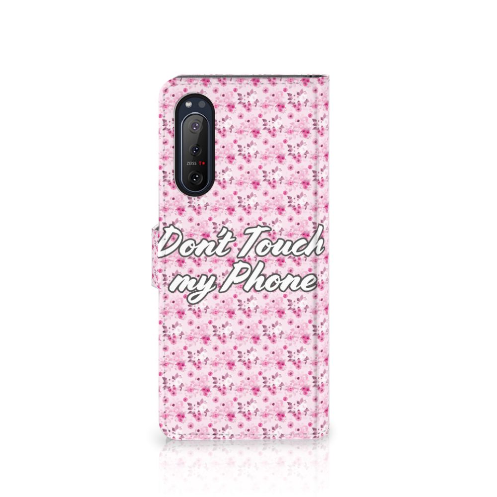 Sony Xperia 5II Portemonnee Hoesje Flowers Pink DTMP