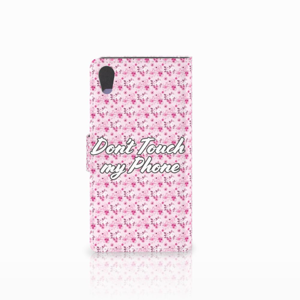Sony Xperia XA1 Portemonnee Hoesje Flowers Pink DTMP