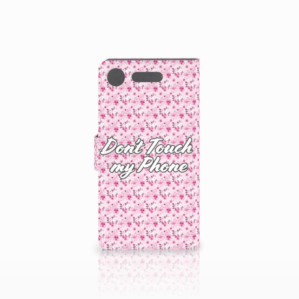 Sony Xperia XZ1 Portemonnee Hoesje Flowers Pink DTMP