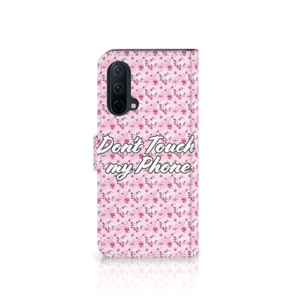 OnePlus Nord CE 5G Portemonnee Hoesje Flowers Pink DTMP