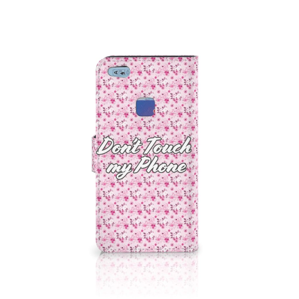 Huawei P10 Lite Portemonnee Hoesje Flowers Pink DTMP