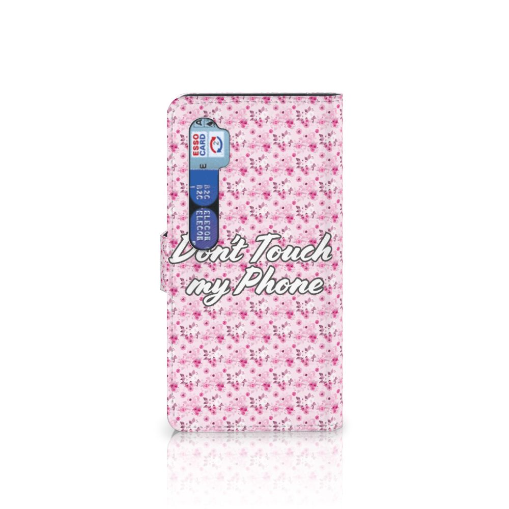 Xiaomi Mi Note 10 Pro Portemonnee Hoesje Flowers Pink DTMP