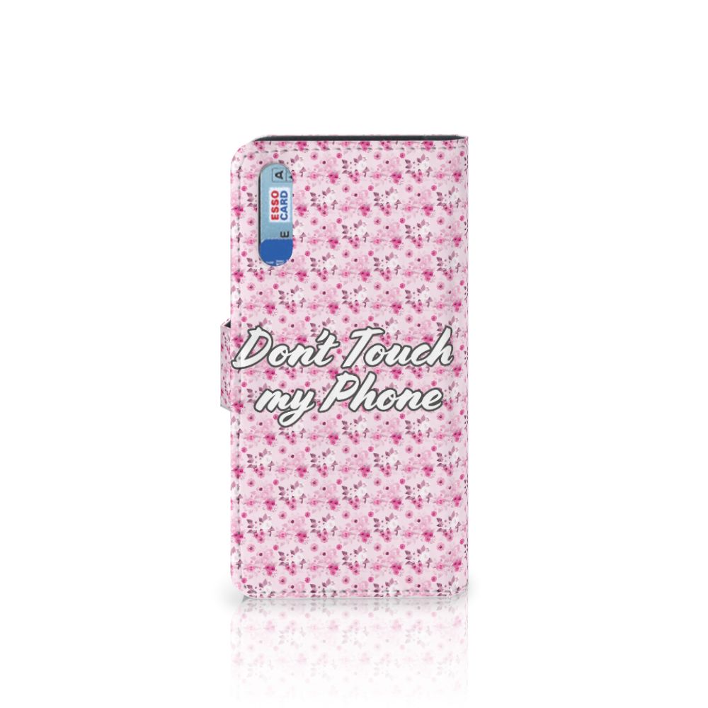 Huawei P20 Portemonnee Hoesje Flowers Pink DTMP