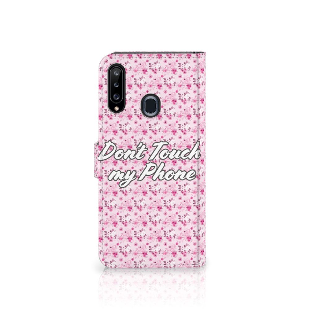 Samsung Galaxy A20s Portemonnee Hoesje Flowers Pink DTMP