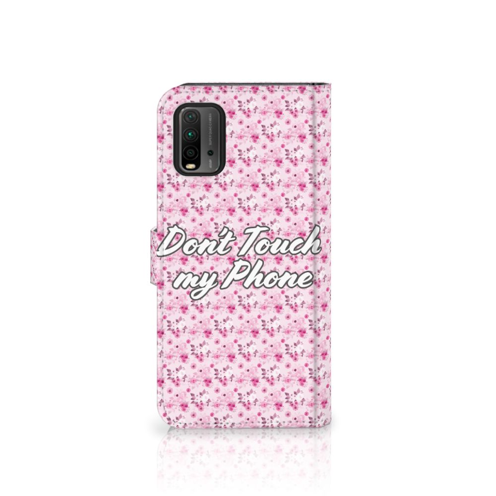 Xiaomi Redmi 9T | Poco M3 Portemonnee Hoesje Flowers Pink DTMP