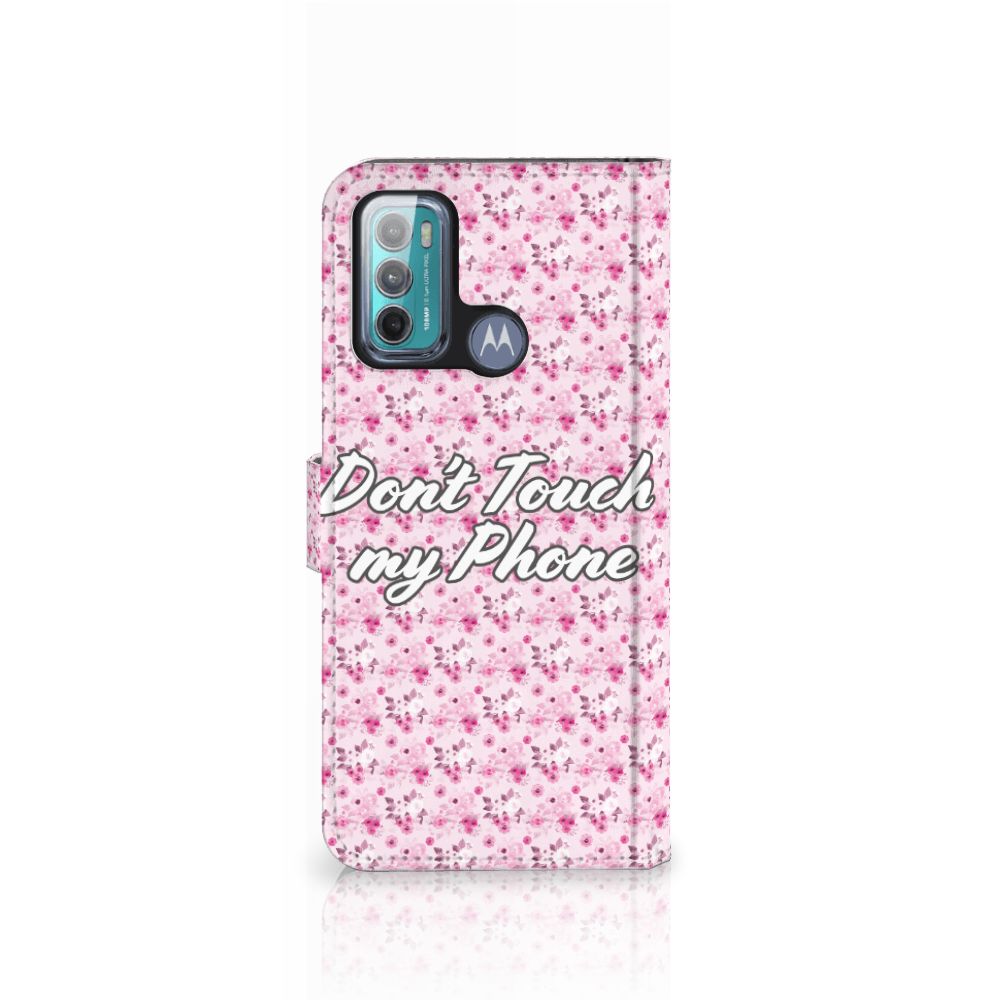 Motorola Moto G60 Portemonnee Hoesje Flowers Pink DTMP