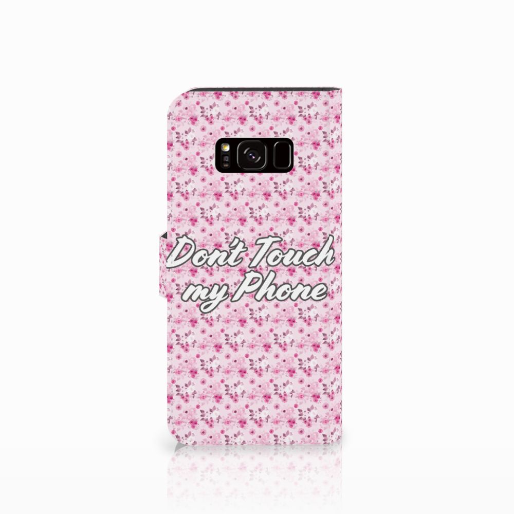 Samsung Galaxy S8 Portemonnee Hoesje Flowers Pink DTMP