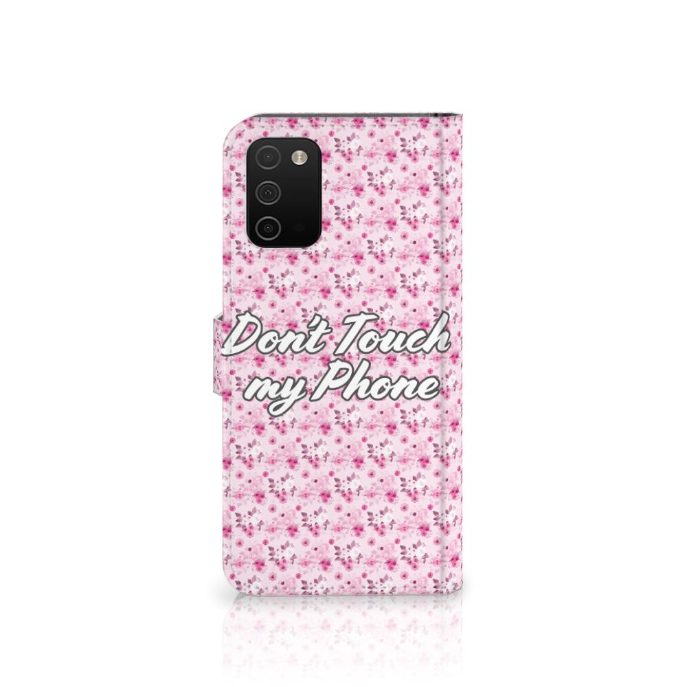Samsung Galaxy A03s Portemonnee Hoesje Flowers Pink DTMP