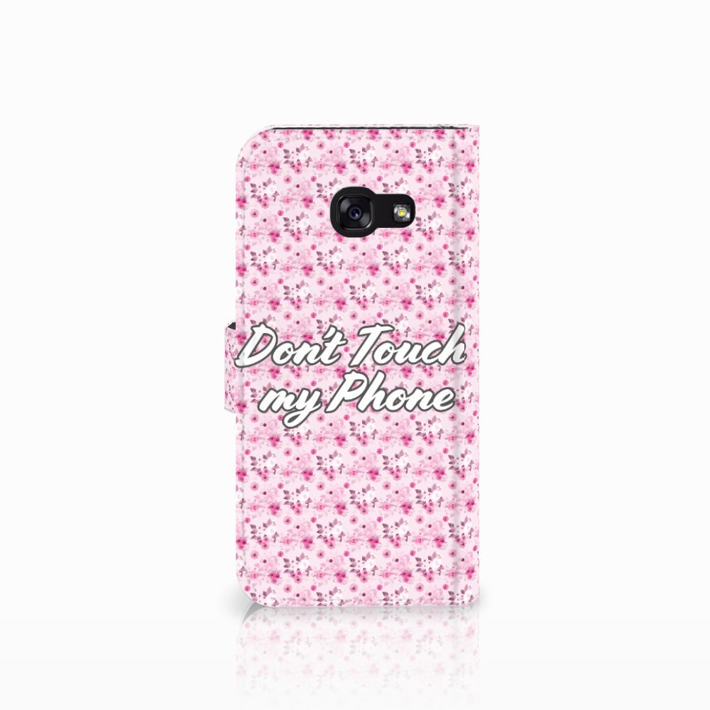 Samsung Galaxy A5 2017 Portemonnee Hoesje Flowers Pink DTMP