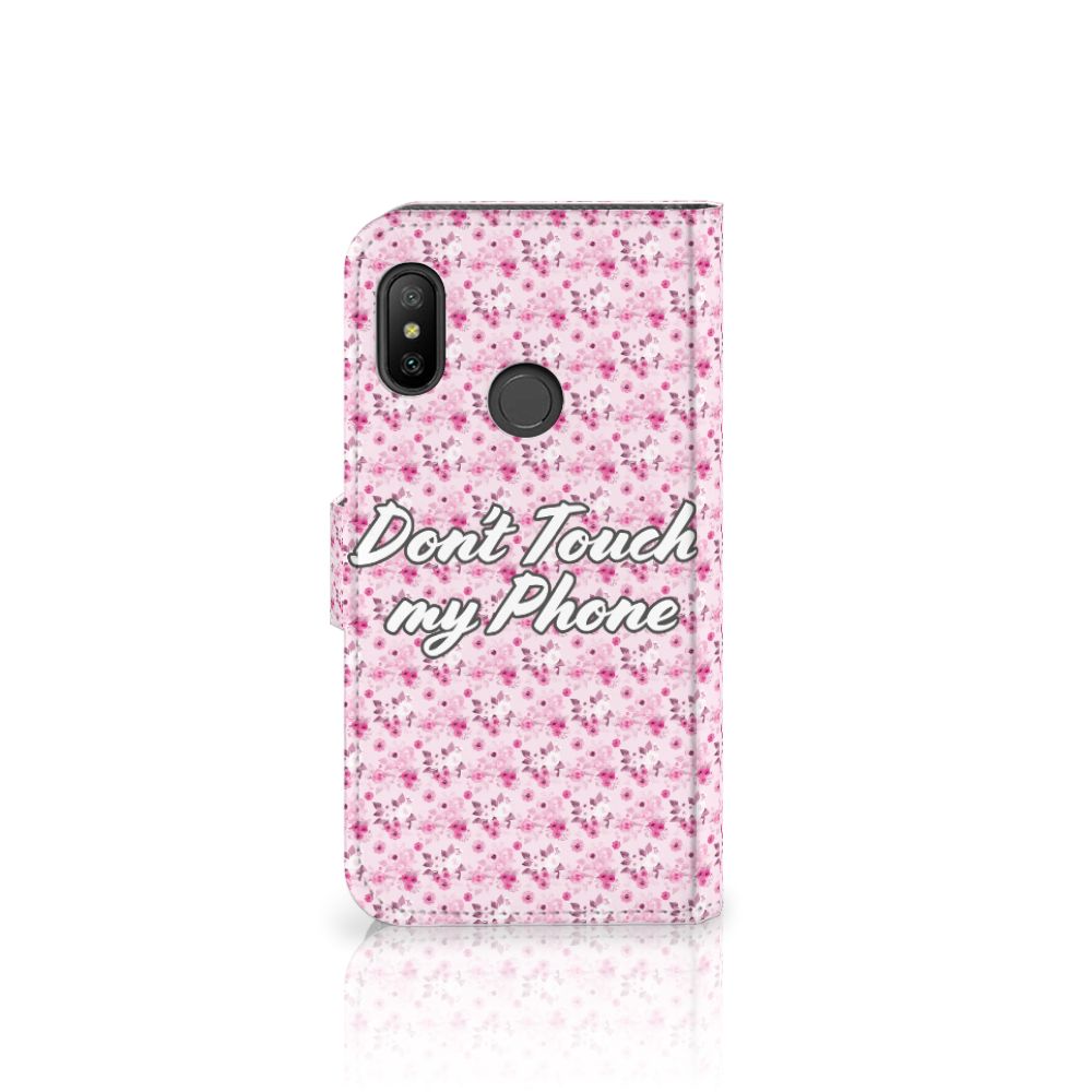 Xiaomi Mi A2 Lite Portemonnee Hoesje Flowers Pink DTMP