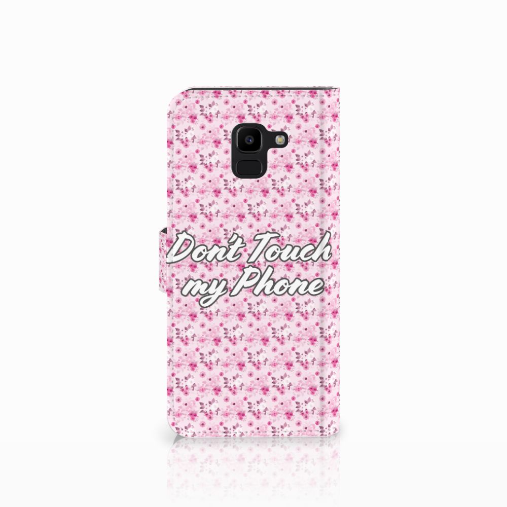 Samsung Galaxy J6 2018 Portemonnee Hoesje Flowers Pink DTMP