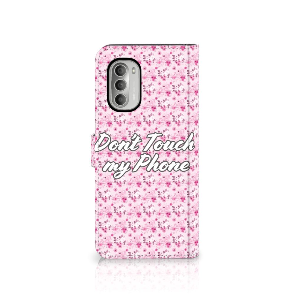 Motorola Moto G51 5G Portemonnee Hoesje Flowers Pink DTMP
