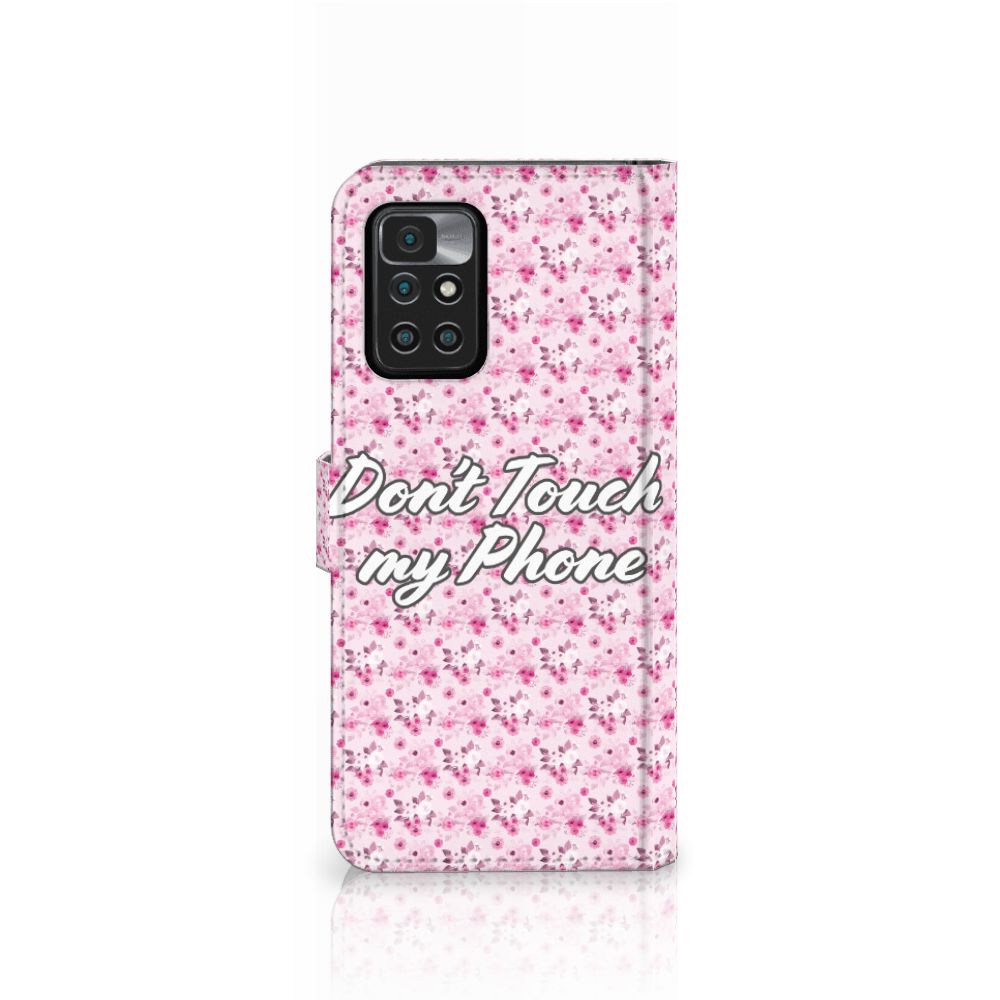 Xiaomi Redmi 10 Portemonnee Hoesje Flowers Pink DTMP