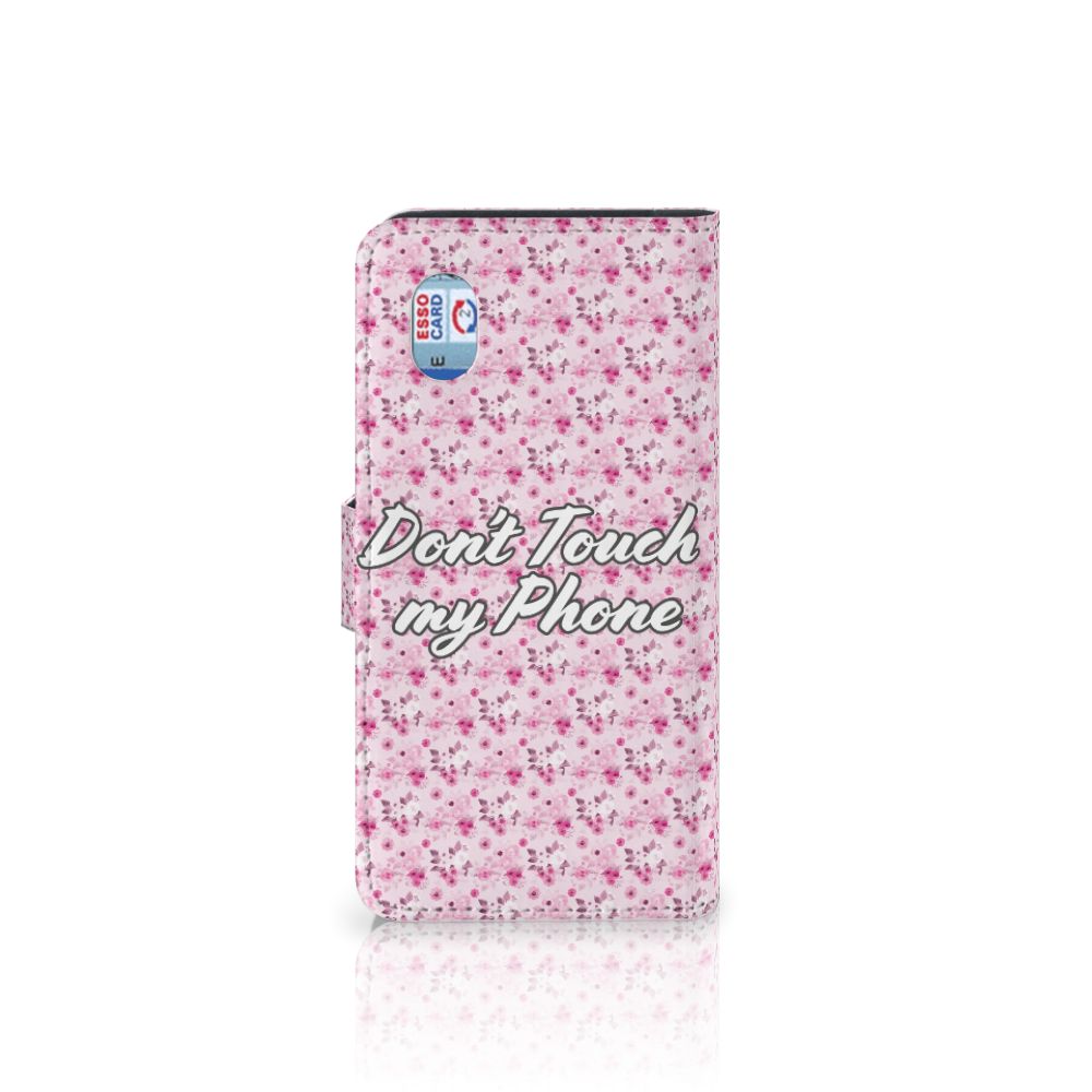 Alcatel 1B (2020) Portemonnee Hoesje Flowers Pink DTMP